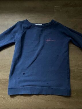 EUC Maison Labiche Shop Paris #followme Embroidered Sweatshirt Too Sz MEDIUM!